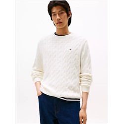 Cable Knit Crewneck Sweater