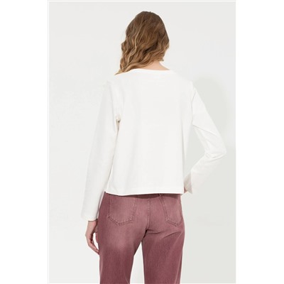 Kadın Ekru Sweatshirt