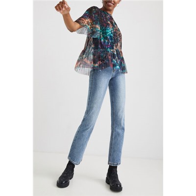Camiseta rejilla tie-dye