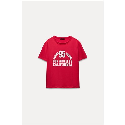 T-SHIRT WITH SLOGAN