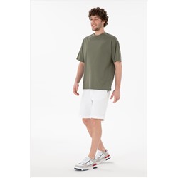 Erkek Comfort Fit Bisiklet Yaka Vizon Merserize Basic Tişört