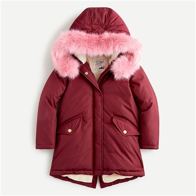 Girls' fishtail parka with eco-friendly PrimaLoft®