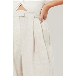 Short de lino - Crudo