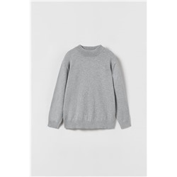 FINE GAUGE KNIT SWEATER WITH MOCK NECK