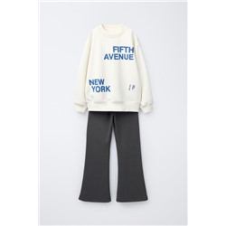 CONJUNTO SUDADERA TEXTO Y LEGGING FLARE