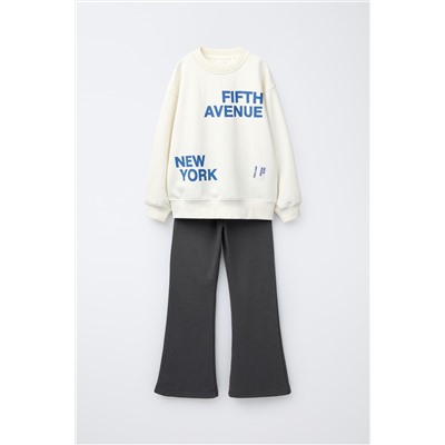 CONJUNTO SUDADERA TEXTO Y LEGGING FLARE