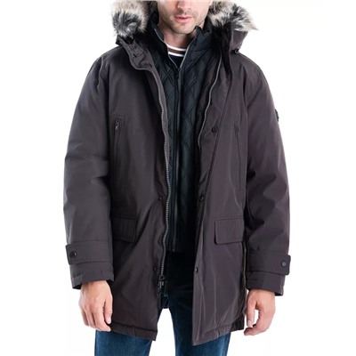 MICHAEL MICHAEL KORS Michael Kors Men's Hooded Bib Snorkel Parka, Created for Macy's