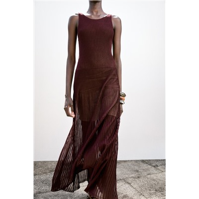 RIB KNIT LONG DRESS