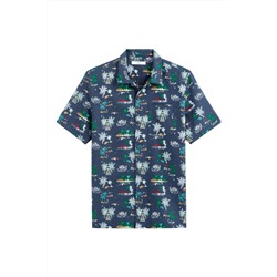 Camisa de lino - Azul marino