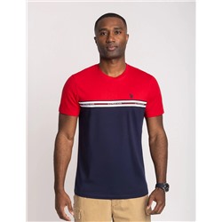 TRICOT PIECED STRIPE JERSEY T-SHIRT