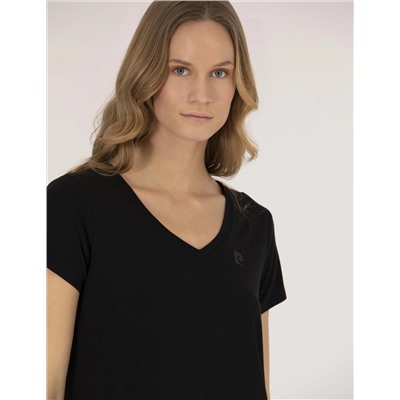 Siyah Comfort Fit V Yaka Basic Tişört