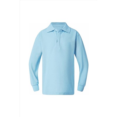 Nacar Unisex Uzun Kollu Polo Yaka Pamuklu Okul T-shirt 23 Nisan ncr-çşiölşş
