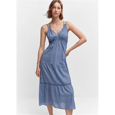 Vestido estampado vuelo