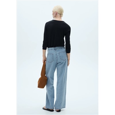Jeans wideleg pinzas