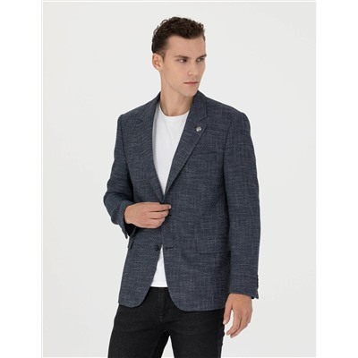 Lacivert Slim Fit Ceket