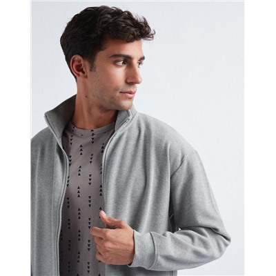 Zip Jacket, Men, Light Grey
