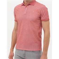 Kahverengi Slim Fit Dokulu Polo Yaka Tişört
