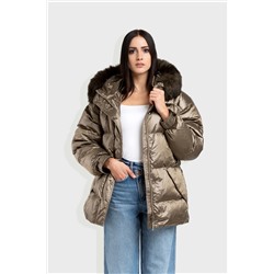 Anorak de manga larga Marrón castaño