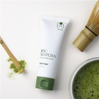 Jeju Matcha Low pH Cleansing Foam Слабокислотная пенка для умывания с чаем матча