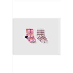 United Colors of Benetton Erkek Çocuk Mix Desenli 2'li Soket Çorap 623P6AO30701H-901