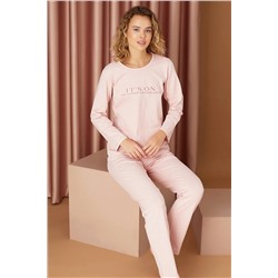 Siyah İnci Pamuklu Likralı Pijama Takım 22260575
