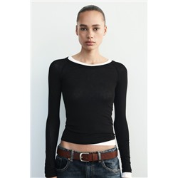 VISCOSE LONG SLEEVE T-SHIRT
