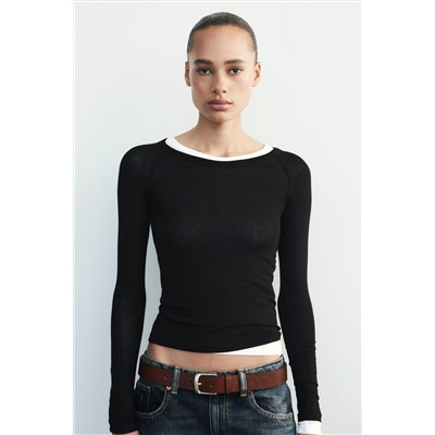 VISCOSE LONG SLEEVE T-SHIRT