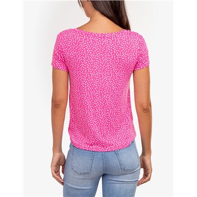 TWIST FRONT CREW NECK T-SHIRT