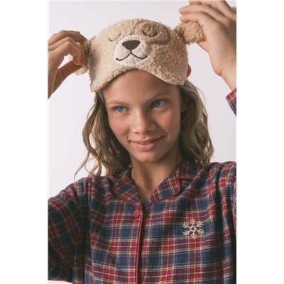 Pijama infantil camisero cuadros 100% algodón