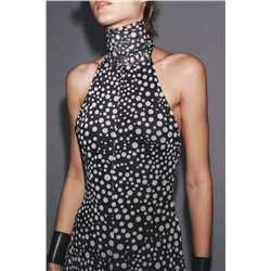 POLKA DOT HALTER DRESS