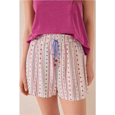 Pantalón corto estampado multicolor