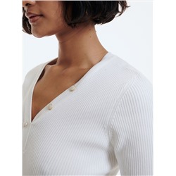 Oberteil aus Rippstrickjersey