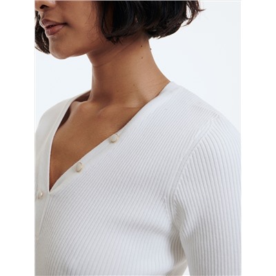 Oberteil aus Rippstrickjersey