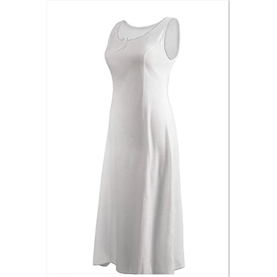 skycott Maxi Gecelik %100 Pamuk Dantelli Beyaz Renk TYC00751859097