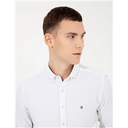 Haki Slim Fit Uzun Kollu Gömlek