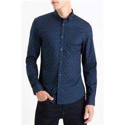 Camisa slim fit - Azul marino