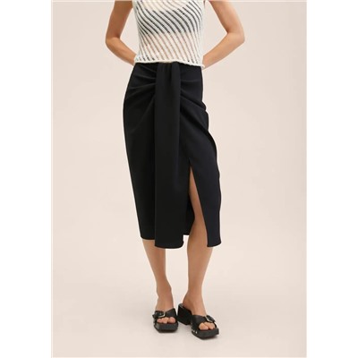 Falda lápiz nudo -  Mujer | MANGO OUTLET Melilla