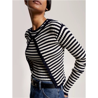 Cable Knit Cropped Sweater