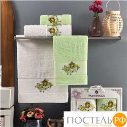11850 Комп. Пол. MERZUKA махр. в короб. (50*90/2)(70*140/2) 4 шт. LARA фисташковый