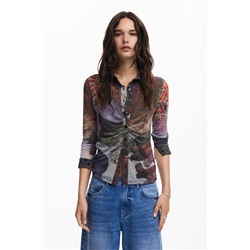 Camiseta manga larga bosque otoñal