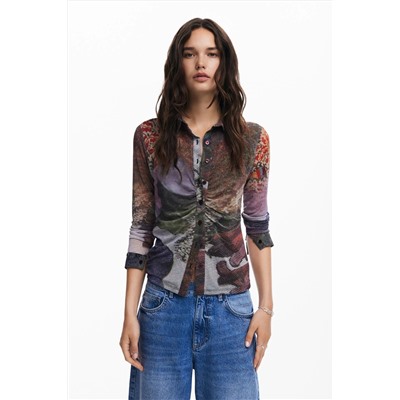 Camiseta manga larga bosque otoñal