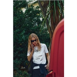 T-SHIRT WITH METALLIC PRINT