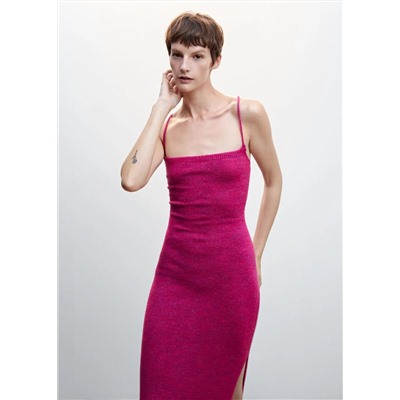Vestido punto espalda cruzada -  Mujer | MANGO OUTLET España