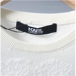 Вязаный кардиган с кружевной строчкой и вышитыми буквами KARL LAGERFEL*D ОРИГИНАЛ!