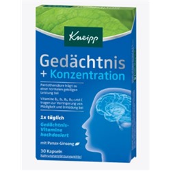 Gedächtnis + Konzentration Kapseln 30 St., 14,9 g