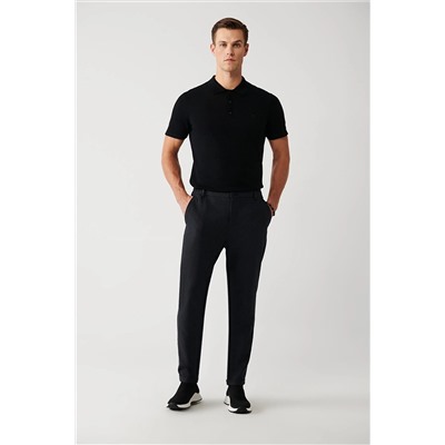 Avva Erkek Lacivert Yandan Cepli Yanı Lastikli Dokulu Slim Fit Dar Kesim Chino Pantolon A32y3085 A32Y3085