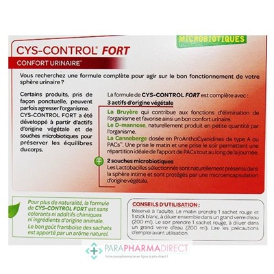 Arkopharma Cys-Control Fort Microbiotiques 10 sachets + 5 sticks à diluer