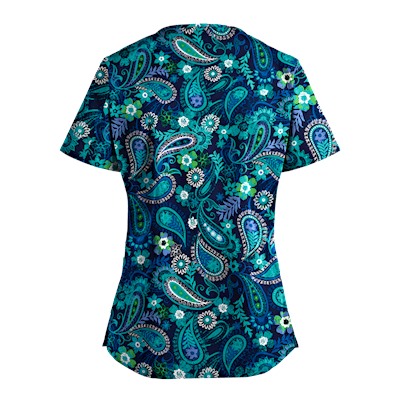 UA Tibetan Tease Navy Scrub Top