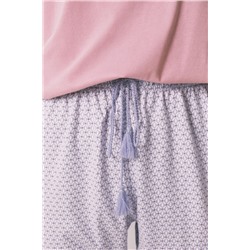 Pantalón skinny 100% algodón print geométrico