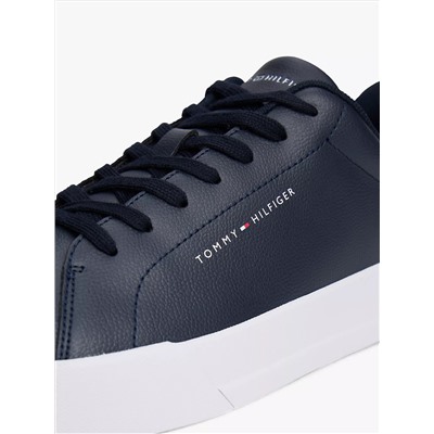 Coated Leather Court Sneaker